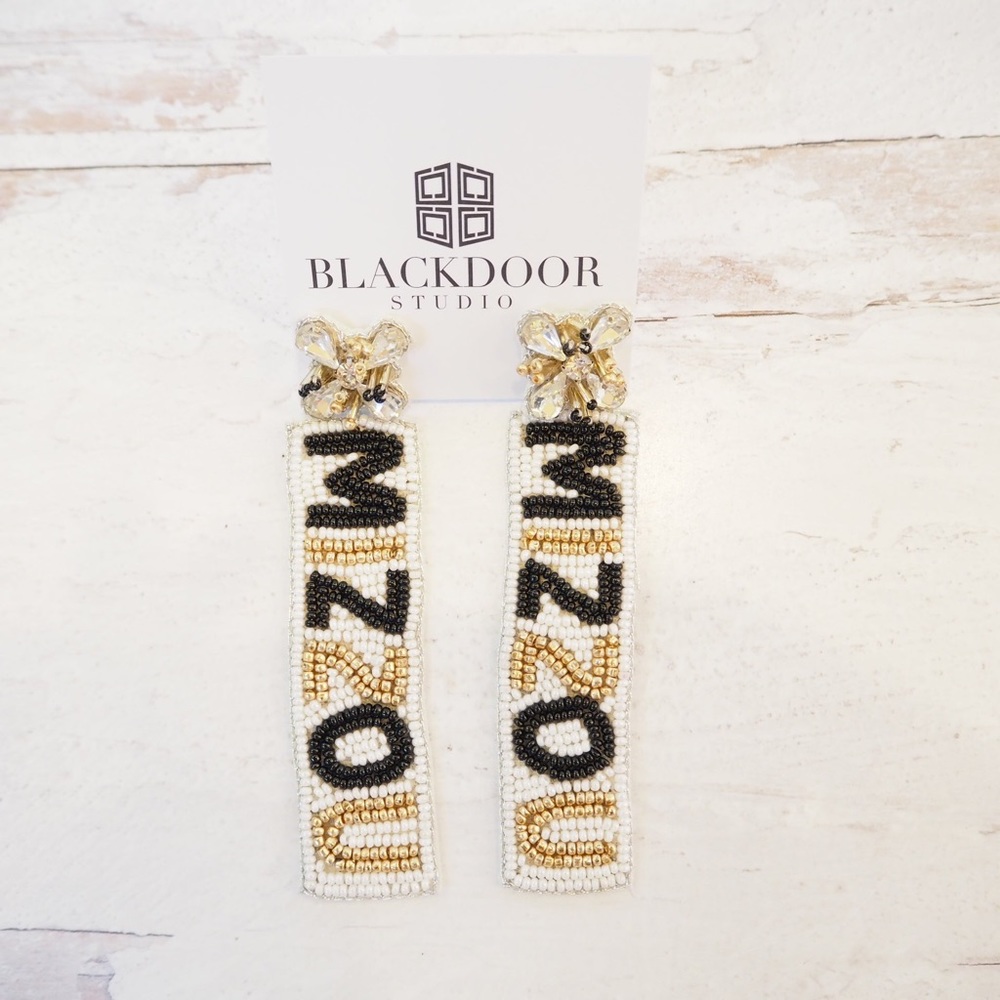 Beaded Mizzou Game Day Collegiate Earrings Missouri